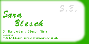 sara blesch business card